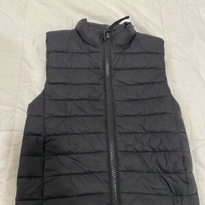 Lands' End Kids Black Quilted Vest